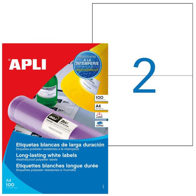 [AG101167] Etikety polyesterové 210x148,5mm Agipa A4 100 hárkov