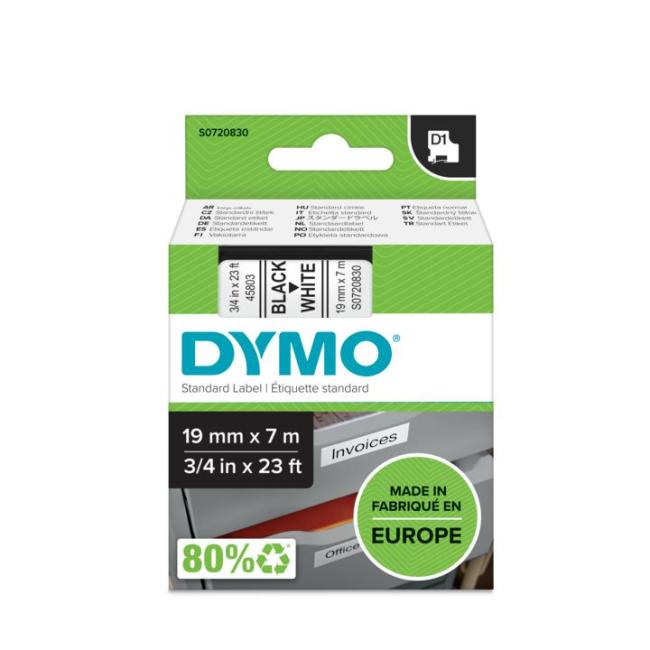 [DY720830] Samolepiaca páska Dymo D1 19 mm biela/čierna