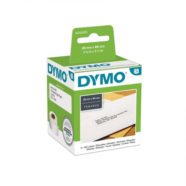 [DY722370] Samolepiace etikety Dymo LW 89x28mm adresné biele 260ks