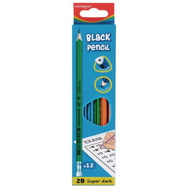[EC971713] Sada ceruziek KEYROAD drevená 12 ks, mix farieb