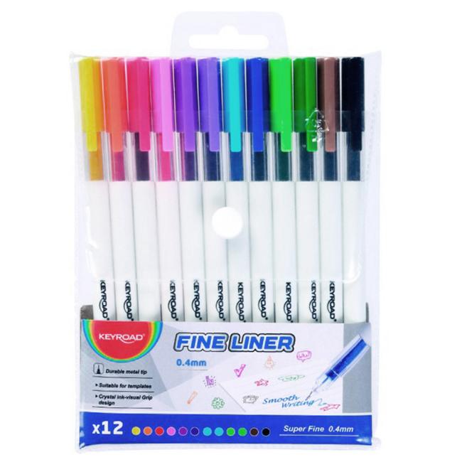 [EC972462] Sada linerov KEYROAD Fine 0,4 mm, 12 ks, mix farieb