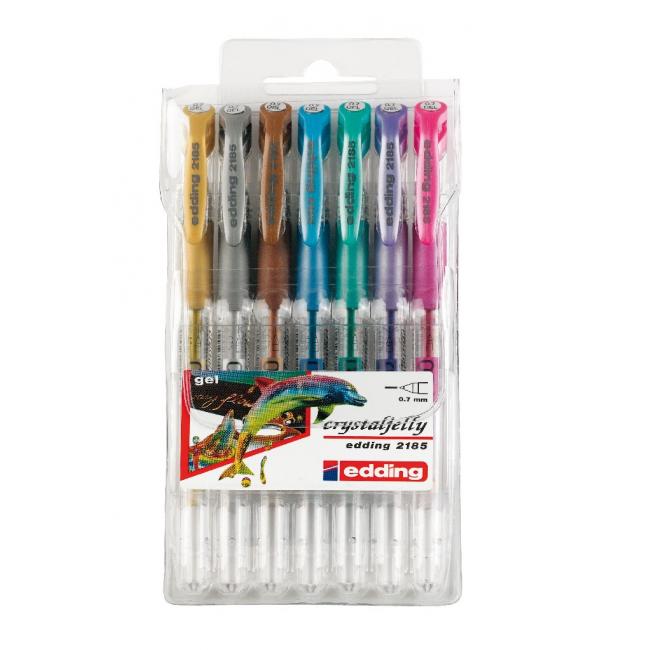 [ED218569] Sada gélových rollerov edding 2185/7S metalické farby