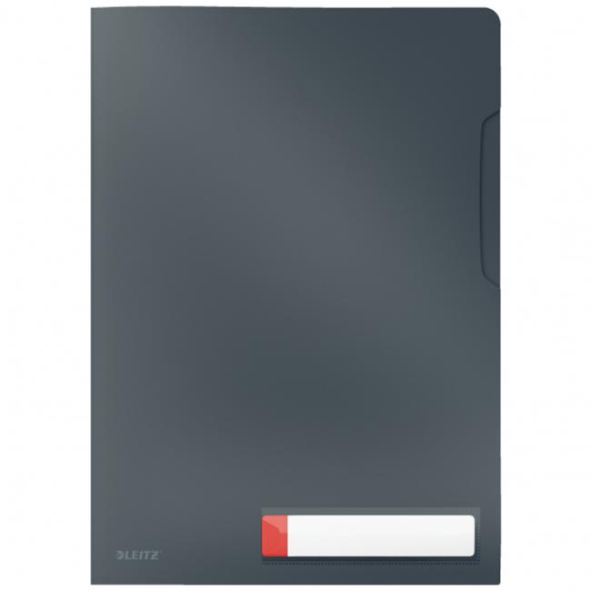 [ES080089] Obal L pevný Leitz Cosy A4 200mic zamatový sivý 3 ks