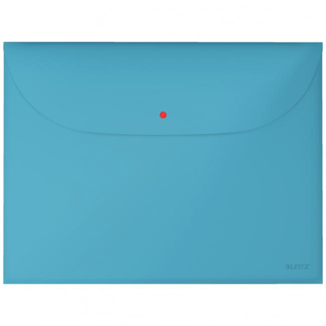 [ES090061] Plastový obal A4 s cvočkom Leitz Cosy kľudná modrá 3 ks