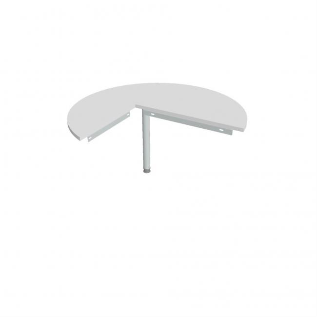 [ON128399] Doplnkový stôl Gate, pravý, 120x75,5 cm, biely/kov