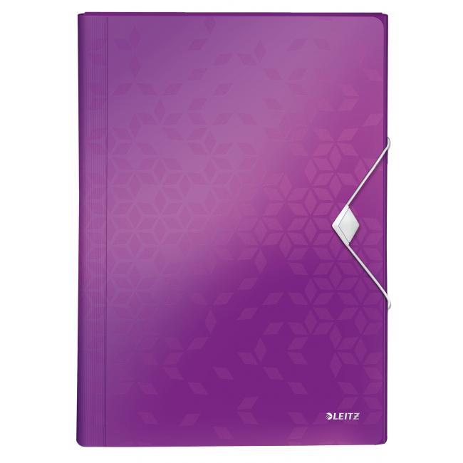 [ES458962] Aktovka plastová s priehradkami Leitz WOW purpurová