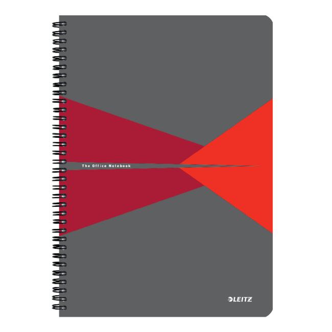[ES481025] Blok Leitz Office Card A4 90 listov linajkový červený