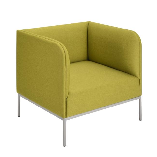 Jednokreslo Soft, š. 75 cm, zelená Bombay 38, sivá konštrukcia