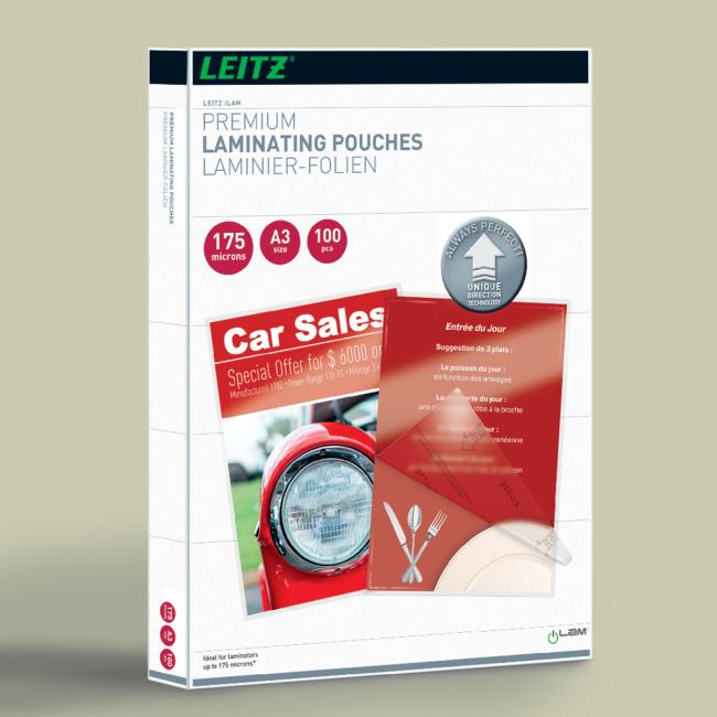 [ES749000] Laminovacie fólie Leitz iLAM UDT A3, 175 mic, 100 ks