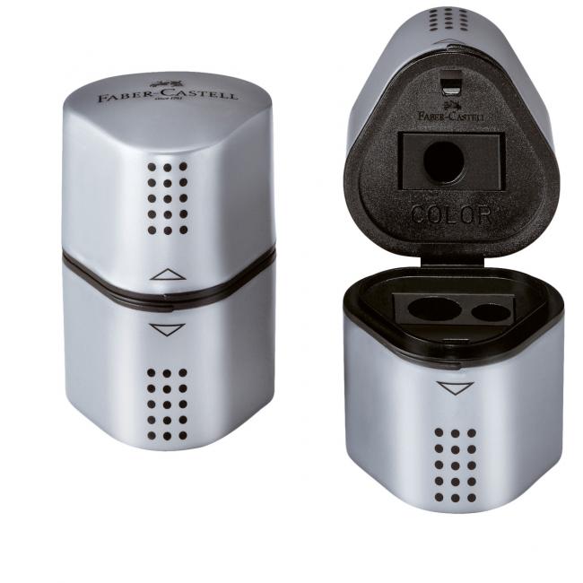 [FC183800] Strúhadlo Faber Castell Grip 2001 strieborné