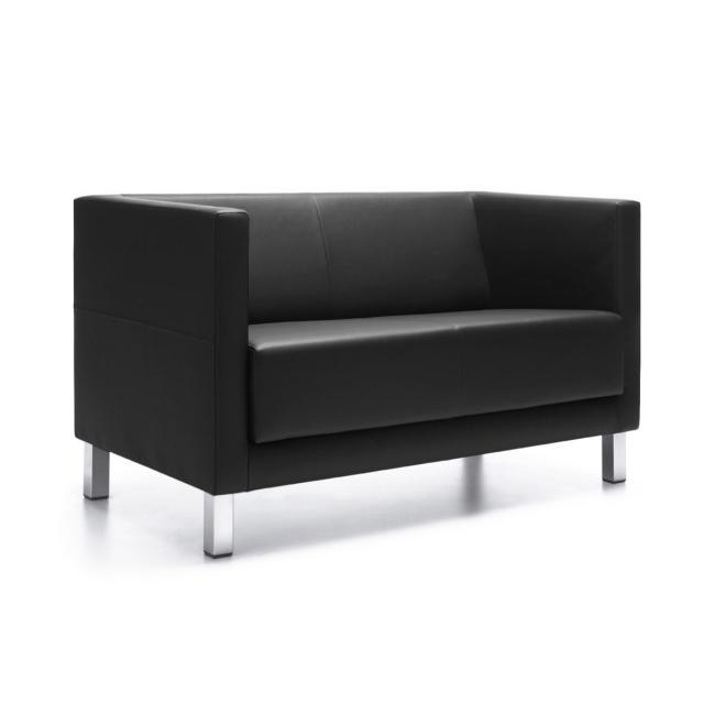 [FL001002] Dvojkreslo Vancouver Lite Maxi, nohy chróm, látka Next NX-14 tmavosivá