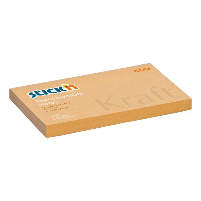 [AV216400] Samolepiaci bloček Stick’n Hopax Kraft, 76x127 mm, prírodná hnedá