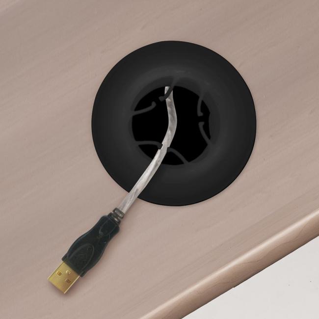 [ON200288] Držiak na uchytenie káblového organizéra do priechodky, čierny