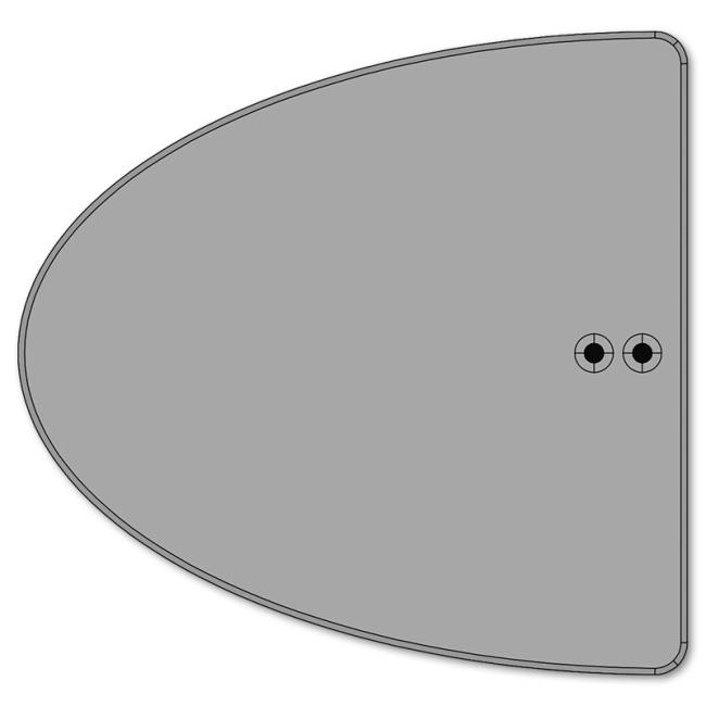 Kolízna pätka Akustik, 20,0x0,6x20,8 cm