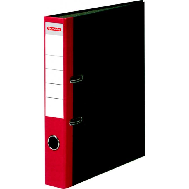 [HL016577] Zakladač pákový Herlitz Mramor 5cm červený