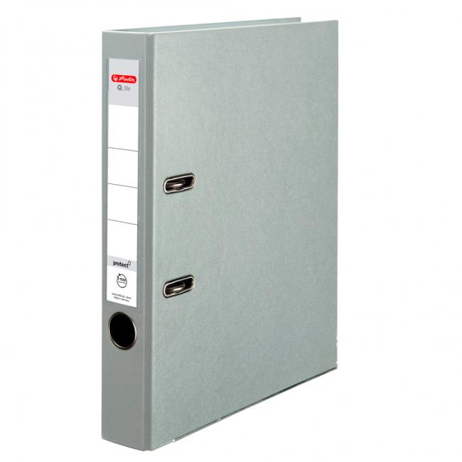[HL167525] Zakladač pákový Herlitz Q.file 5cm sivý