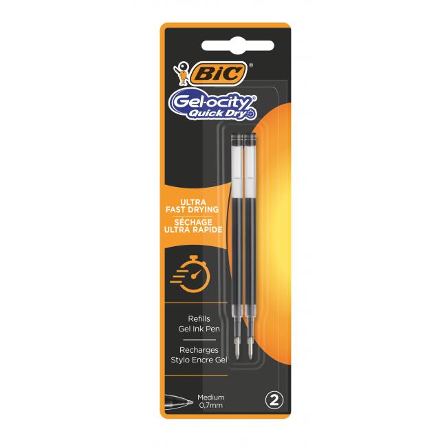 [BC967263] Náhradná náplň do gélového rollera BIC Gelocity QUICKDRY Čierna 2ks