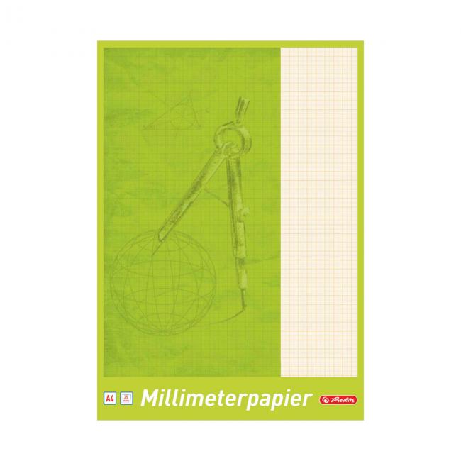 [HL690404] Milimetrový papier Herlitz, A4, 80 g, 25 listov