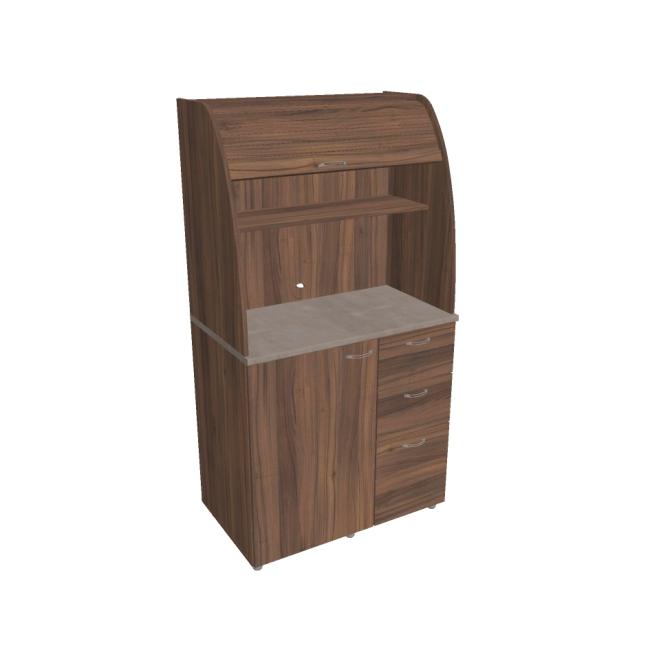 [ON450677] Kuchynka s chladničkou pravá, 100x189,1x60 cm, orech/orech