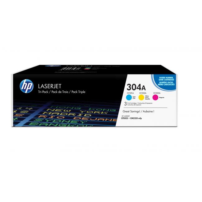 [HP372000] Sada tonerov CF372AM HP 304A (CC531A+CC532A+CC533A) pre CLJ CP2025/CM2320