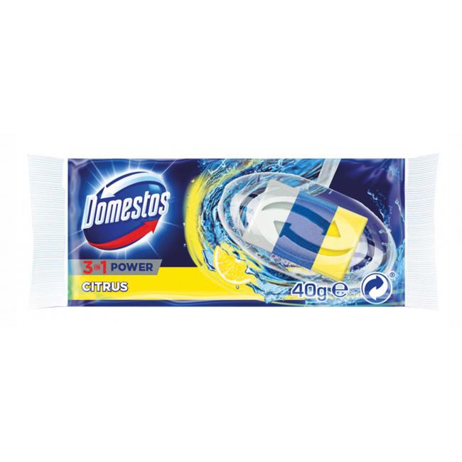 [HY350003] Domestos 3 in1 WC blok NÁHRADNÝ tuhý Citrus 35 g