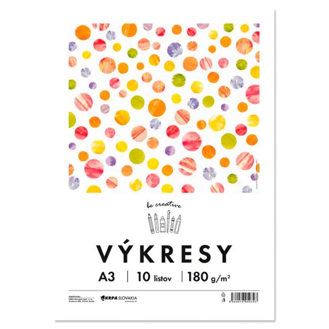 [OP531801] Výkresy 180 g, A3, 10 ks, farba biela