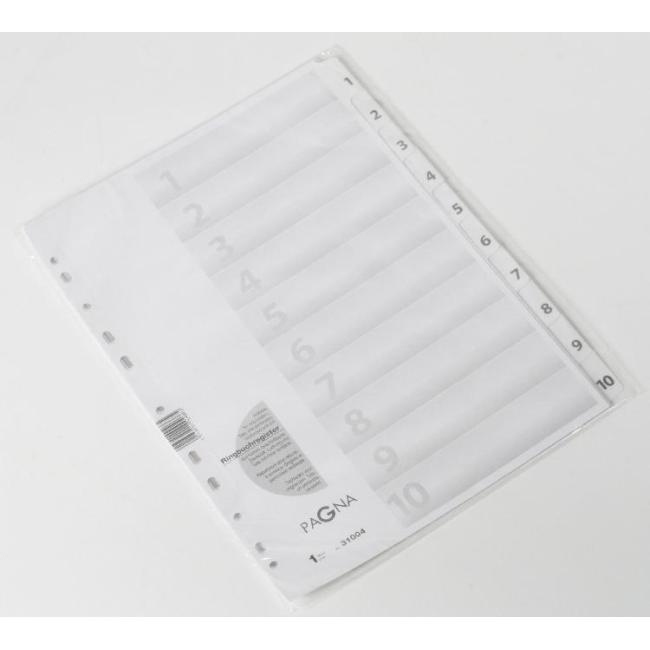 [PG310040] Kartónový rozraďovač PAGNA 10-dielny biely