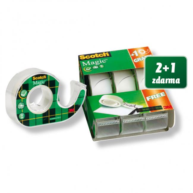 [MM810021] Lepiaca páska Scotch Magic, 19 mm x 7,5 m, s dispenzorom, 2+1 zdarma