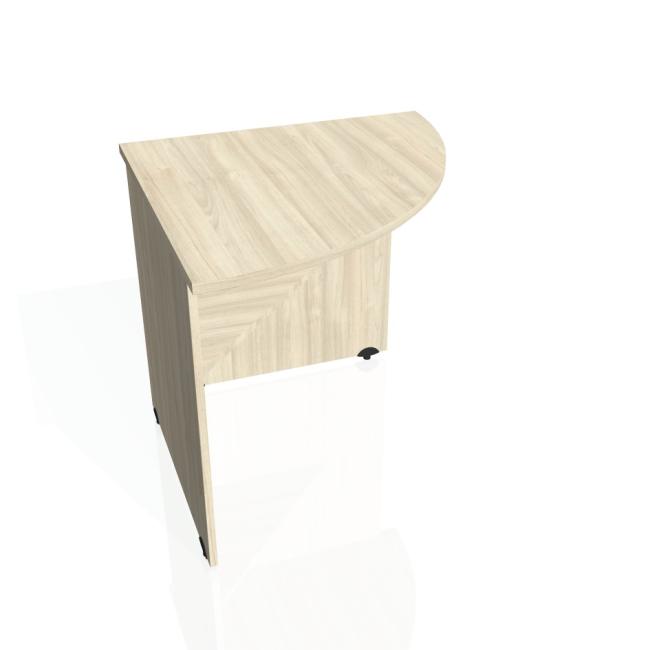 [ON080511] Doplnkový stôl Gate, pravý, 80x75,5x80 cm, agát/agát