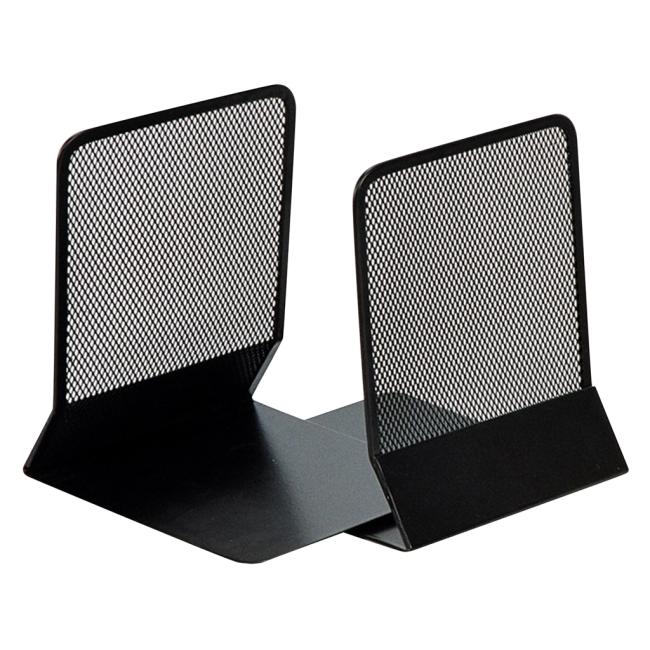 [QC015098] Drôtená zarážka na knihy a zakladače 130x155x165mm čierna 2ks