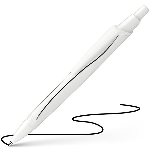 [SN131849] Guľôčkové pero Schneider Reco biele s čiernou náplňou