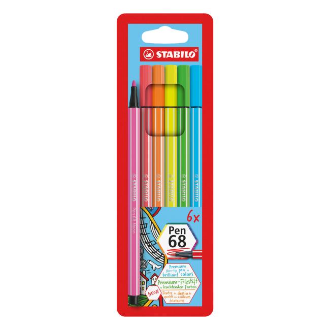 [ST680601] Sada STABILO Pen 68 neon 6 ks Púzdro
