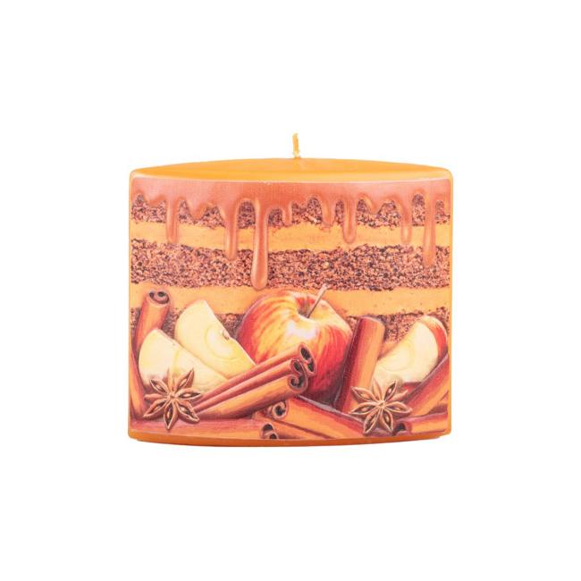 [XM041406] Sviečka škoricová jablková elipsa, 115x55x100mm