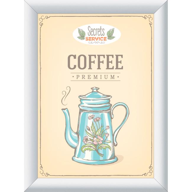 [XX172505] Klaprám A5, ostrý roh, strieborný Klaprám veľkosti A5