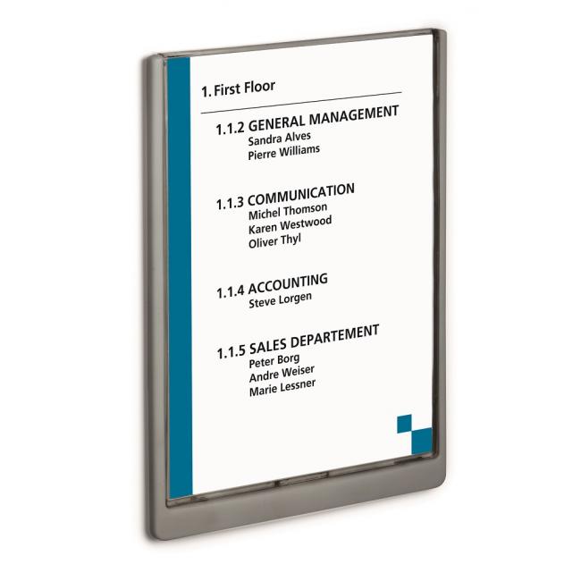 [DU486737] Informačná tabuľka Click Sign 210x297 grafitová