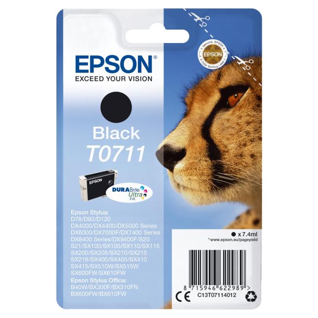 [EP003384] Atramentová náplň Epson C13T07114H10 black 2-pack pre D120, DX7400/7450/8400/8450 (2x450 str.)